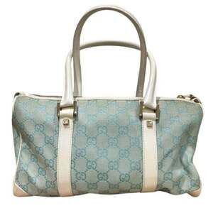 GUCCI light blue handbag in GG canvas